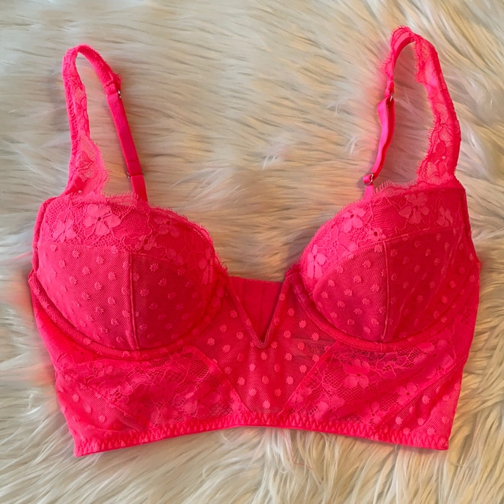 Victoria’s Secret Dream Angels Hot Pink Corset Longline Bra